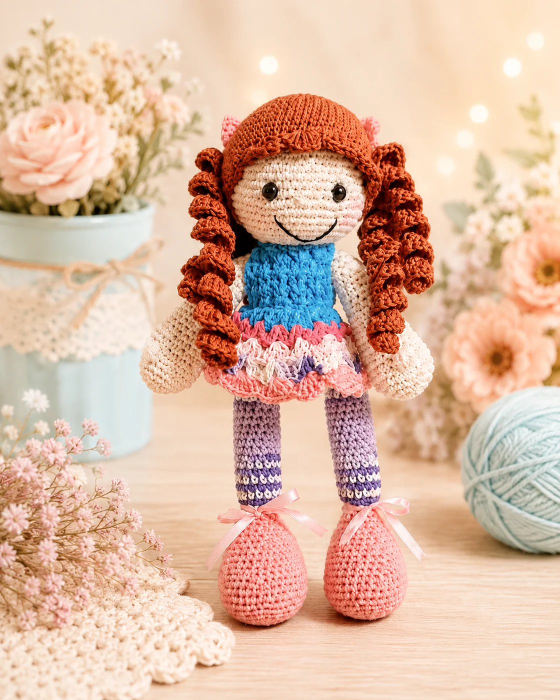 Muñeca artesanal tejida al crochet