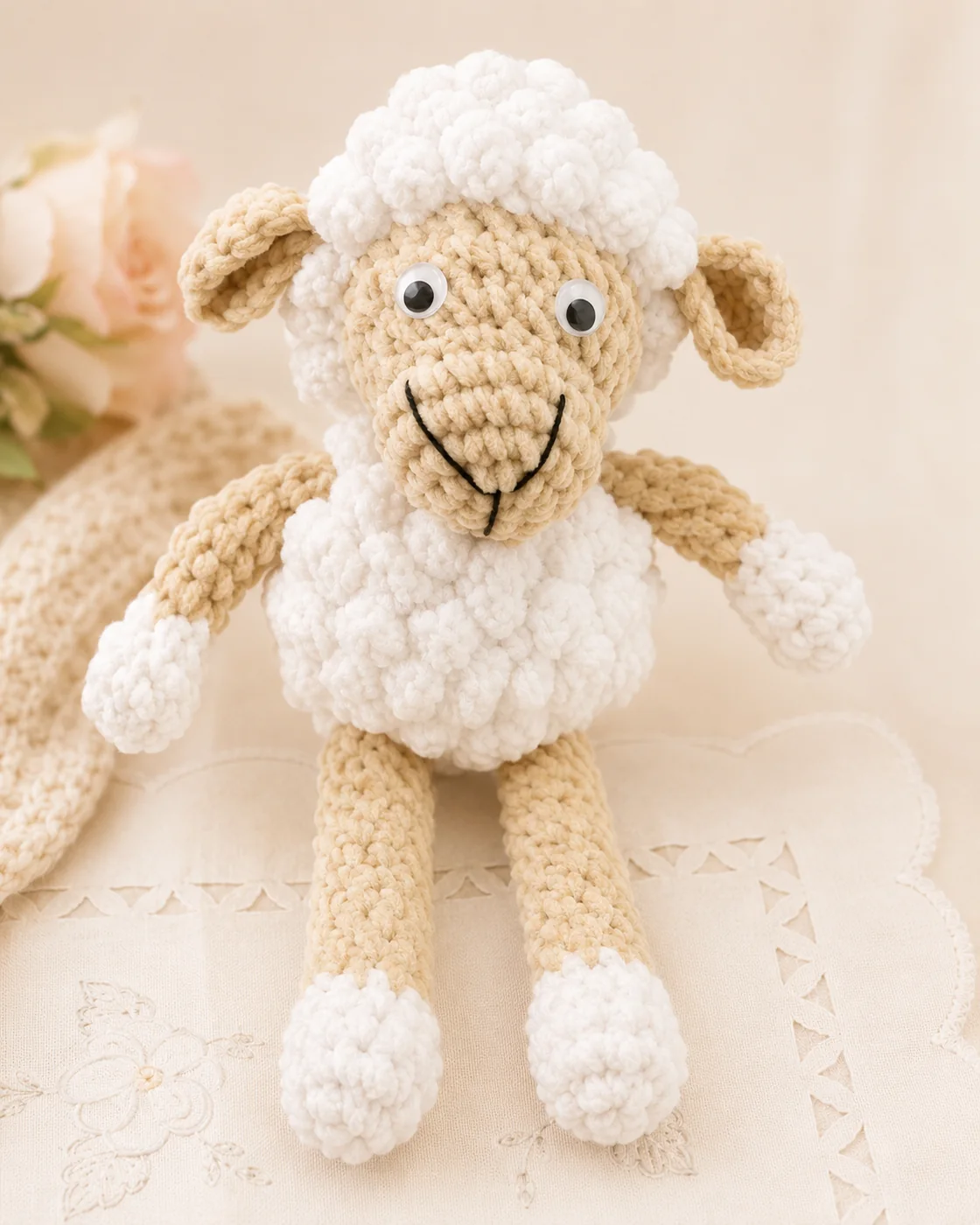 Oveja tejida al crochet